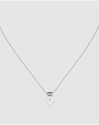 CA Jewellery - Letter Y Pendant Necklace Silver