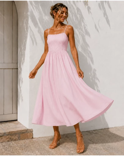Esther & Co - Janiella Dress - Pastel Pink