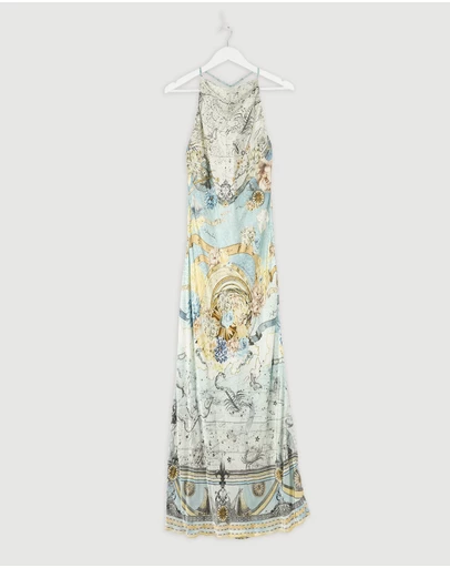 Revibe - Repaired Camilla Halter Chain Slip Dress - AU L