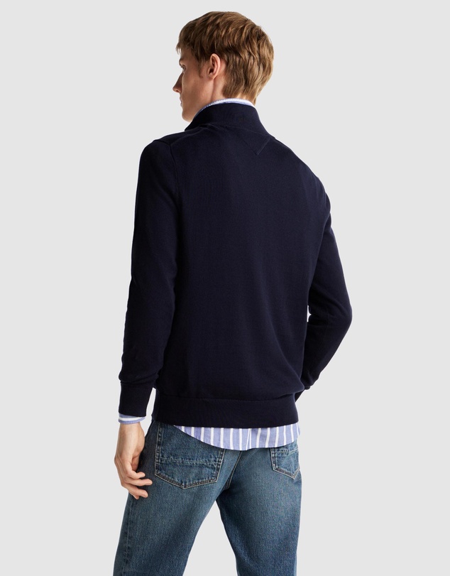 Tommy Hilfiger - Half-Zip Mock Turtleneck Jumper