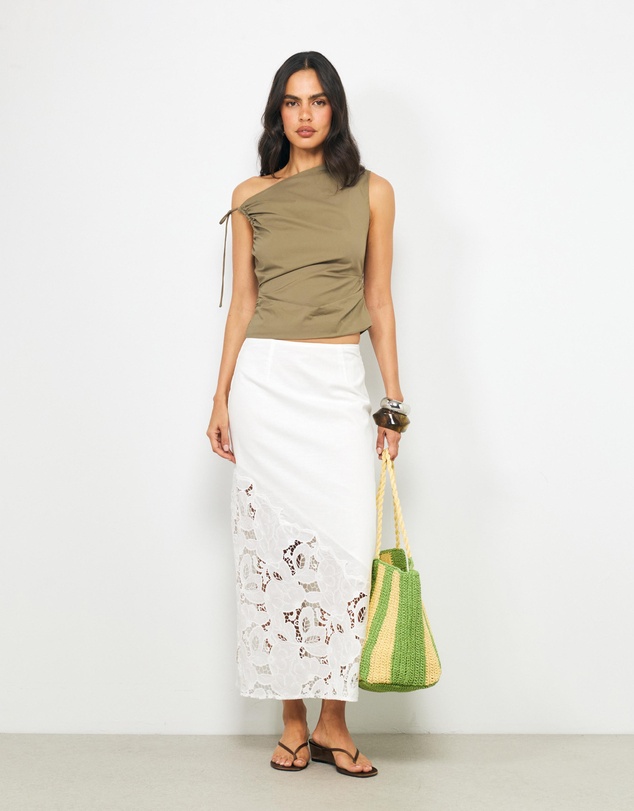AERE - Niara Lace Column Skirt