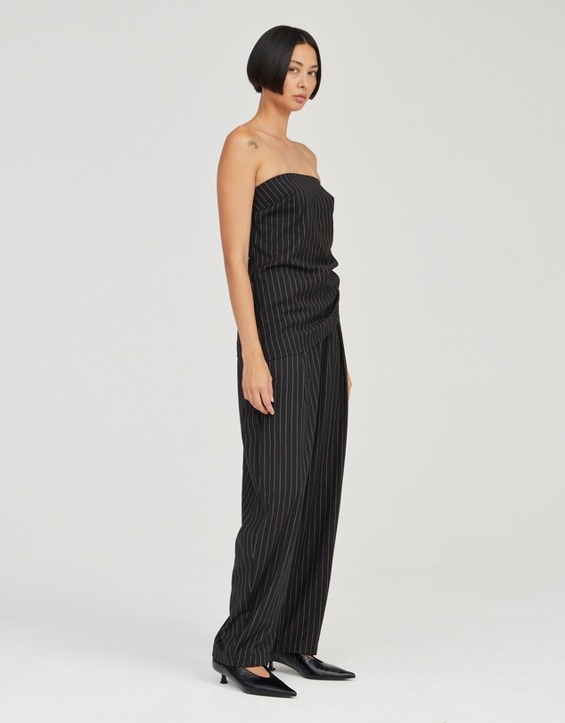 Third Form - Obscura Pinstripe Strapless Top