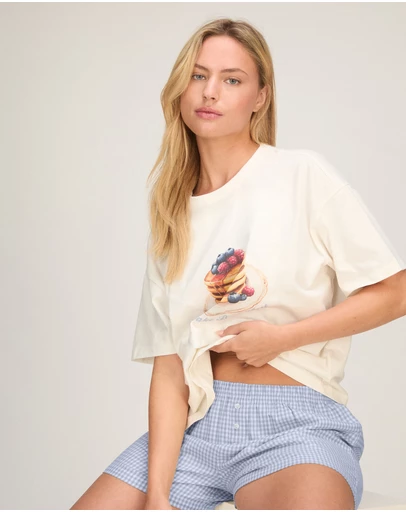 Hunkemoller - Woven Check Shorts Pyjama Set