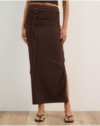 Atmos&Here - Alba Textured Belted Skirt