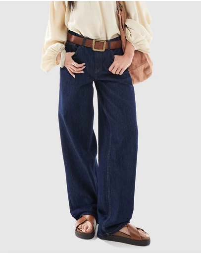 TOPSHOP - Cinch Low Rise Relaxed Jeans