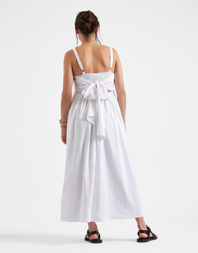 Ripe Maternity - Simone Tie Back Linen Dress