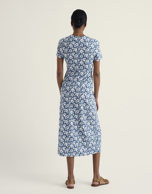 Seasalt - Seasalt Cornwall Blue Seed Packet Short Sleeve Midi Dress