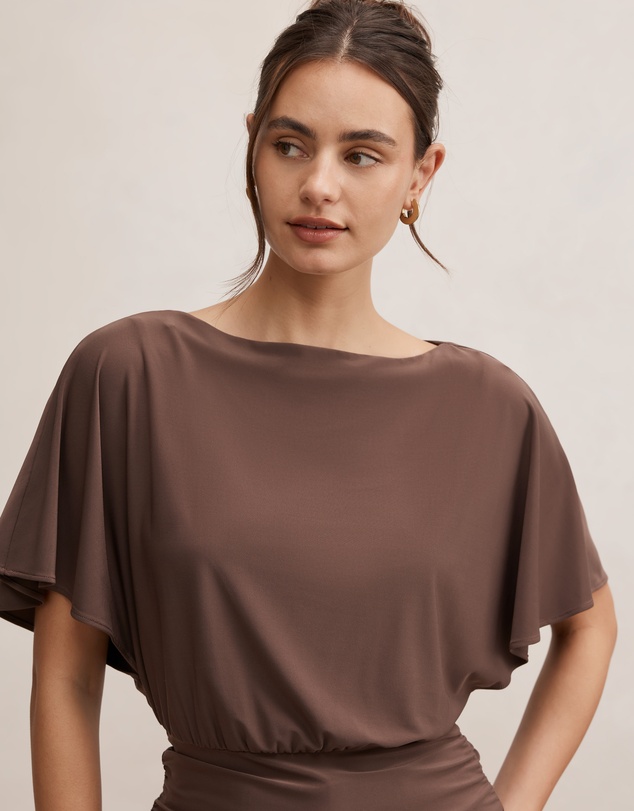 Forever New - Piper Cinched Flutter Sleeves Top