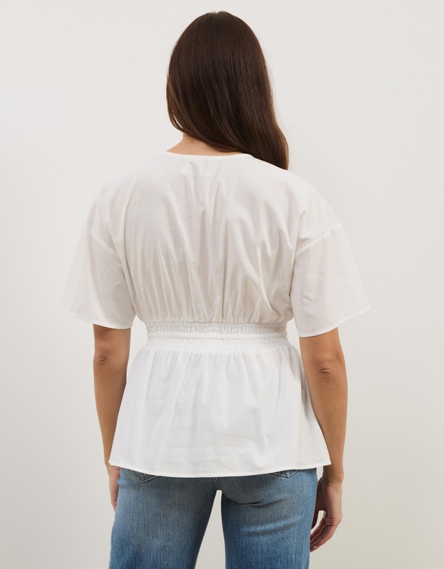 Atmos&Here - Elis Cotton Gathered Waist Top