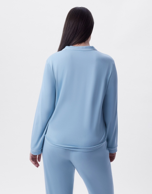 Bras N Things - Emilia Long Sleeve Top - Light Blue