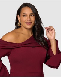 Pink Dusk by Curve Project - Say My Name Midi Dress