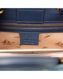 Pre-Loved by Azura Reborn - Pre-Loved Small GG Marmont Matelasse Denim Pearly Satchel