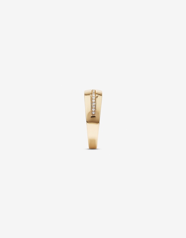 Michael Hill - Men's Diamond Row Signet Ring in 10kt Yellow Gold