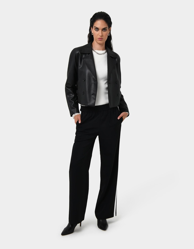Forcast - Kim Cropped PU Leather Jacket