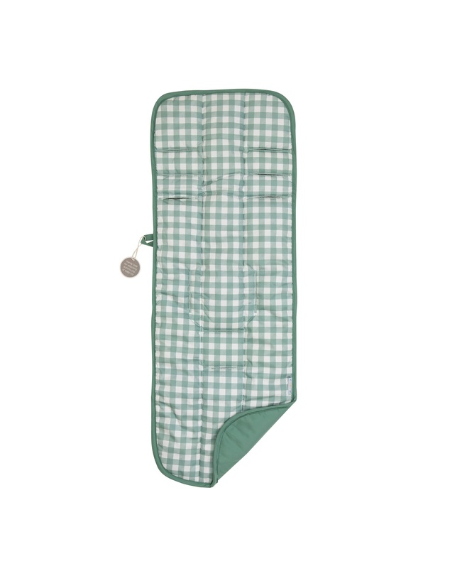All 4 Ella - Pram Liner Gingham Sage