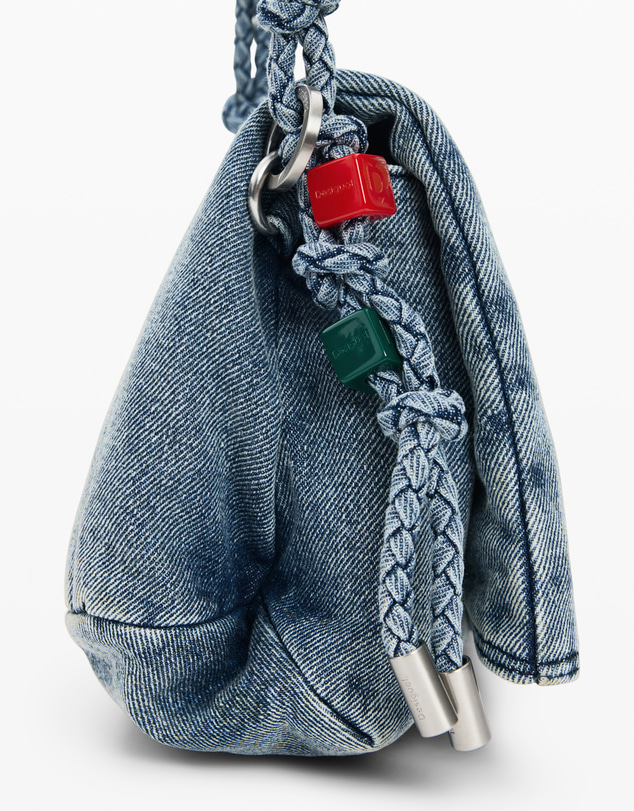 Desigual - Medium denim charms bag