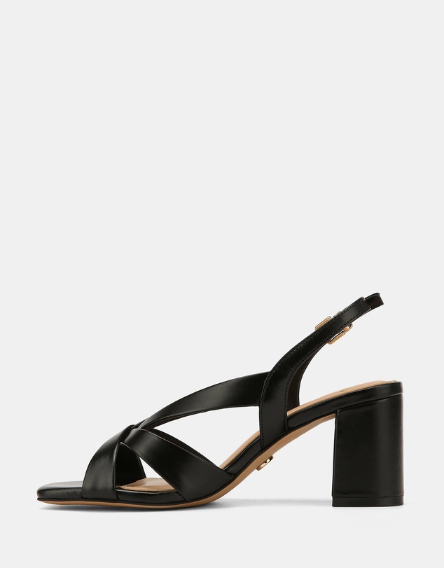 Wittner - Josie Mid Sandals Black Hi-Shine