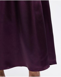 Mossée - Maya Silk Stretch Long Straight Skirt
