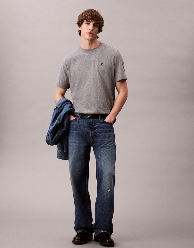 Calvin Klein Jeans - Embroidered Monogram Logo Relaxed T-Shirt