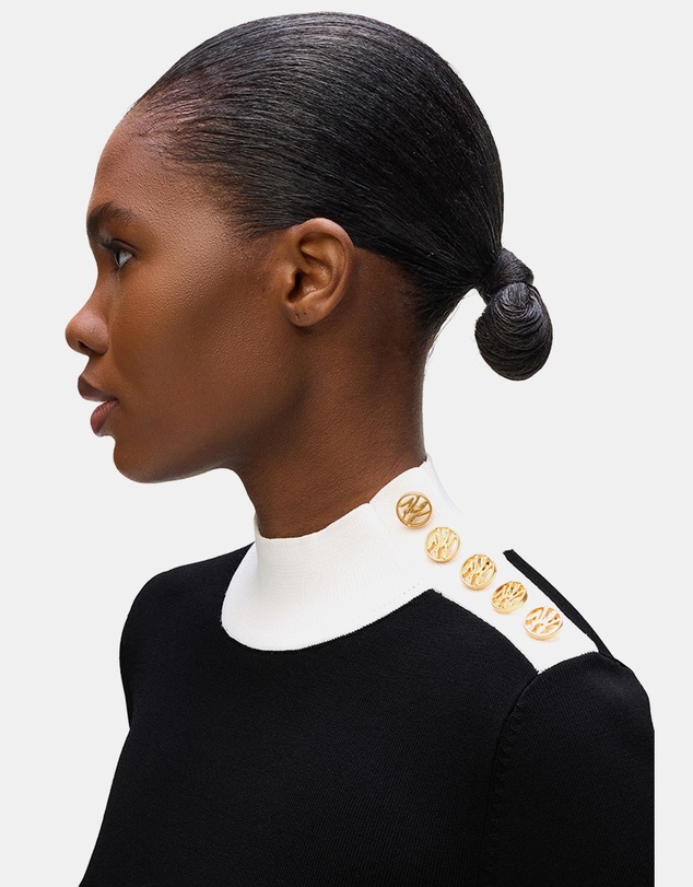 Karl Lagerfeld - Button Detail Neck Knitwear