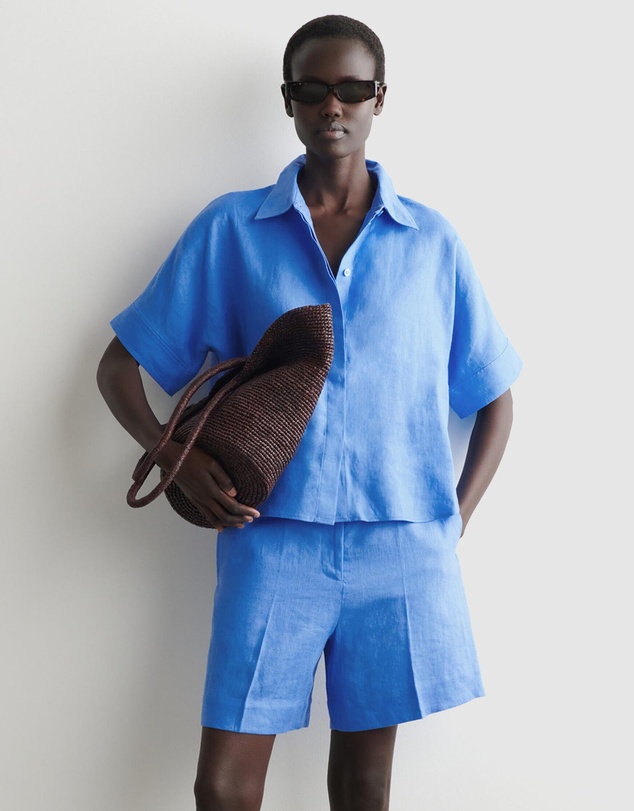 COS - Tailored Elasticated Linen Shorts