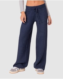 EDIKTED - Portia Relaxed Cable Knit Pants