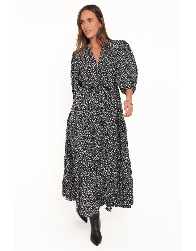 Petal & Pup - Dixon Maxi Dress - Black Ditsy Floral