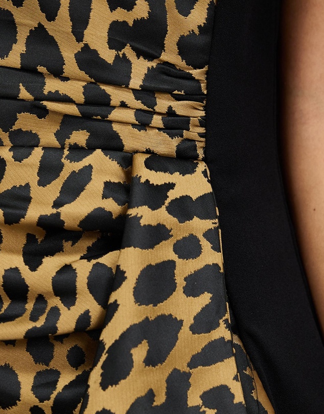 Pink Ruby - Leopard Love Off Shoulder Dress
