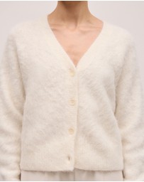 Trenery - Brushed Alpaca Cardigan in Marshmallow