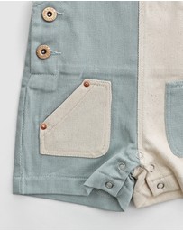 WITH LOVE FOR KIDS - Everett Short Denim Overalls - Babies - Kids
