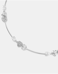 Swarovski - Idyllia Necklace, Heart With Arrow, White, Rhodium Plated