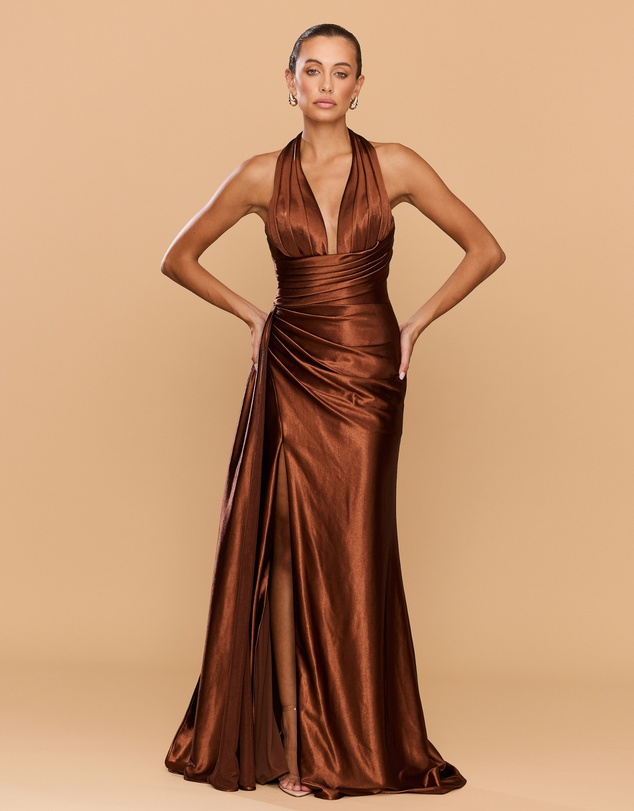 CATHERINE FERRARO - Zenia Halter Gown