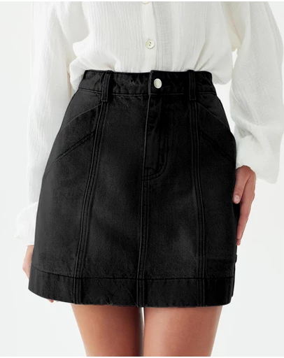 The Fated - Asha Denim Mini Skirt