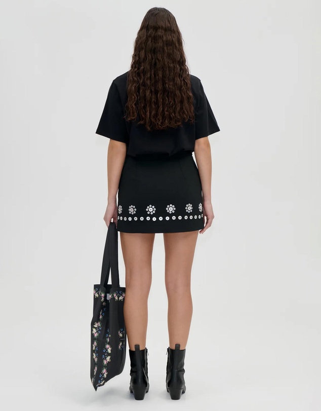 Stine Goya - Embellished Bonded Crepe Mini Pencil Skirt