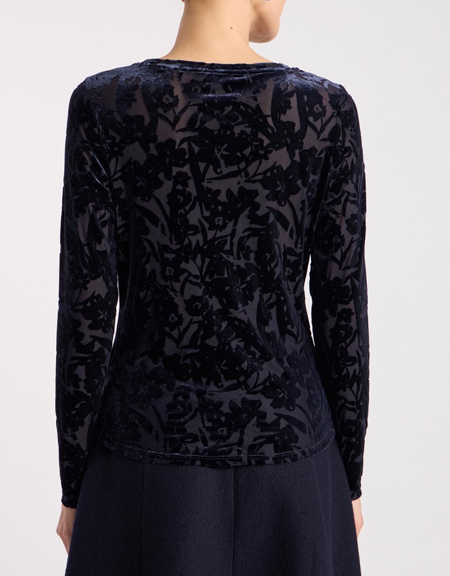 David Lawrence - Aster Velvet Burnout Top