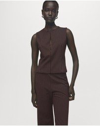 M.N.G - Straight-Fit Trousers With Elastic Waist
