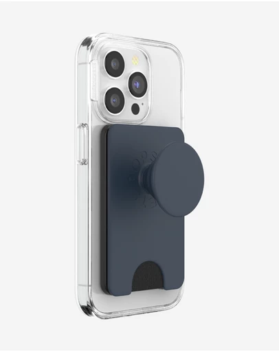 PopSockets - PopWallet+ MagSafe Softgoods Phone Wallet Card Holder+ Magnetic Adapter Ring