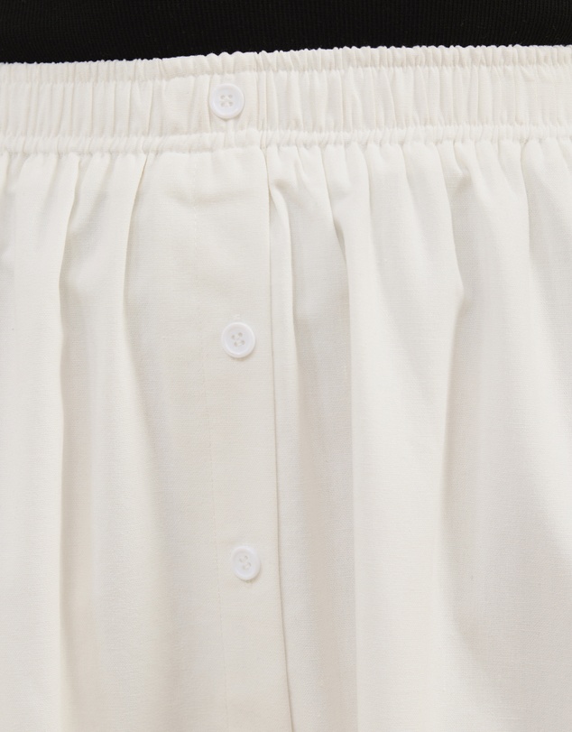 Atmos&Here - Darla Linen Blend Button Midi Skirt