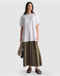 Decjuba - D-Luxe Drop Waist Nylon Dress