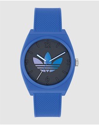 adidas Originals - Project Two Analogue 38mm Black Dial and Blue Resin Strap