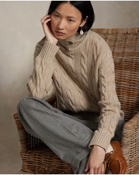 Polo Ralph Lauren - Cable Wool-Cashmere Polo-Collar Sweater
