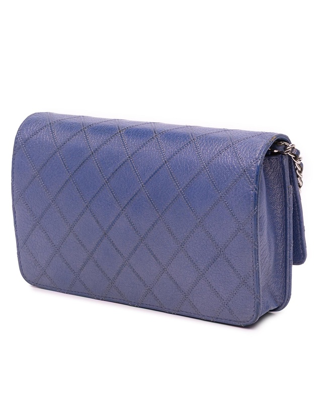 Pre-Loved by Azura Reborn - Pre-Loved CC Calfskin Double Stitched Wallet on Chain
