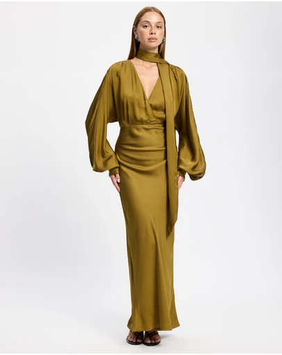 & Other Stories - Scarf-Detail Satin Maxi Dress