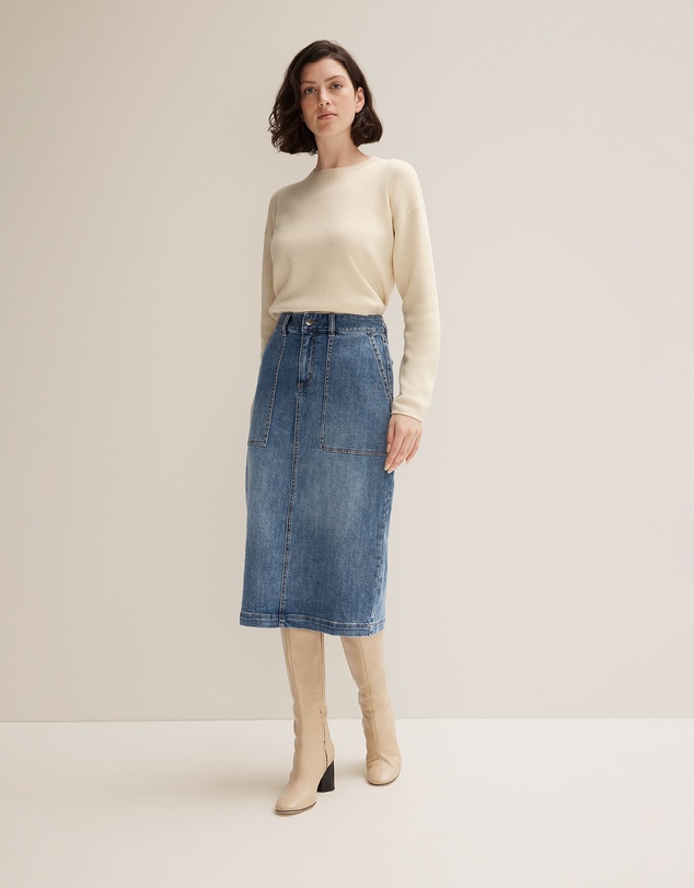 Trenery - Longline Denim Skirt
