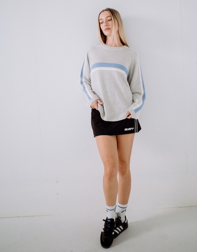 Rusty - White Lines Crew Neck Knit