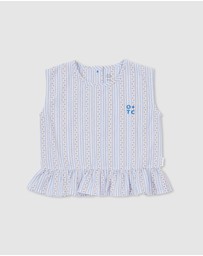 Olive & The Captain - Peaches Boxy Frill Singlet