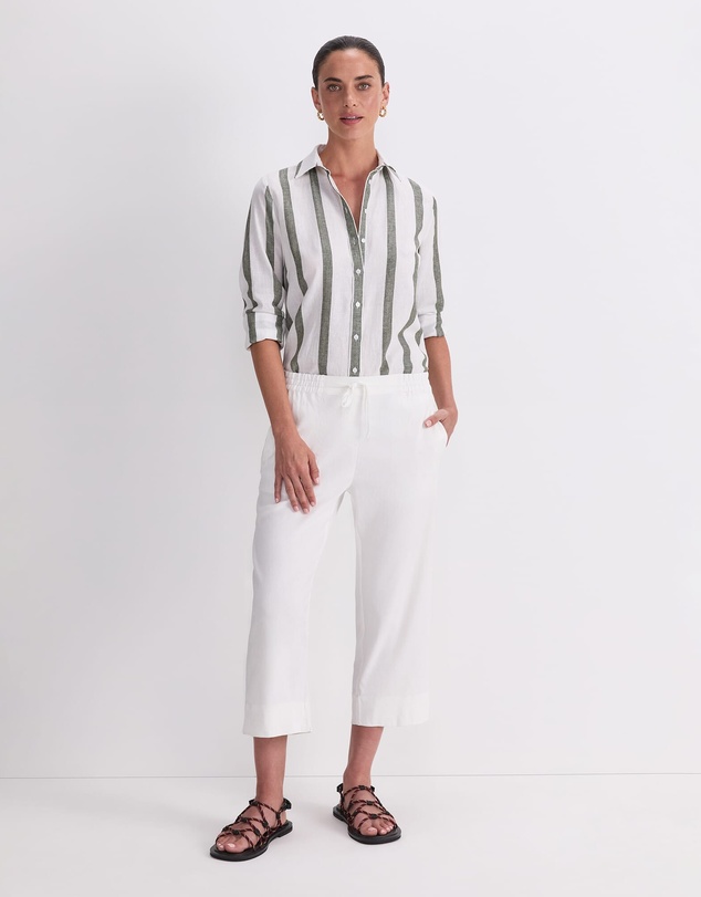 Sportscraft - Rosa Crop Linen Pant
