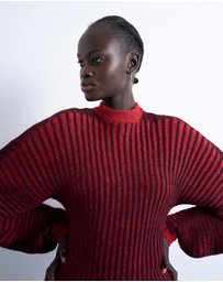 TOPSHOP - Cocoon Plated Ribbed Jumper