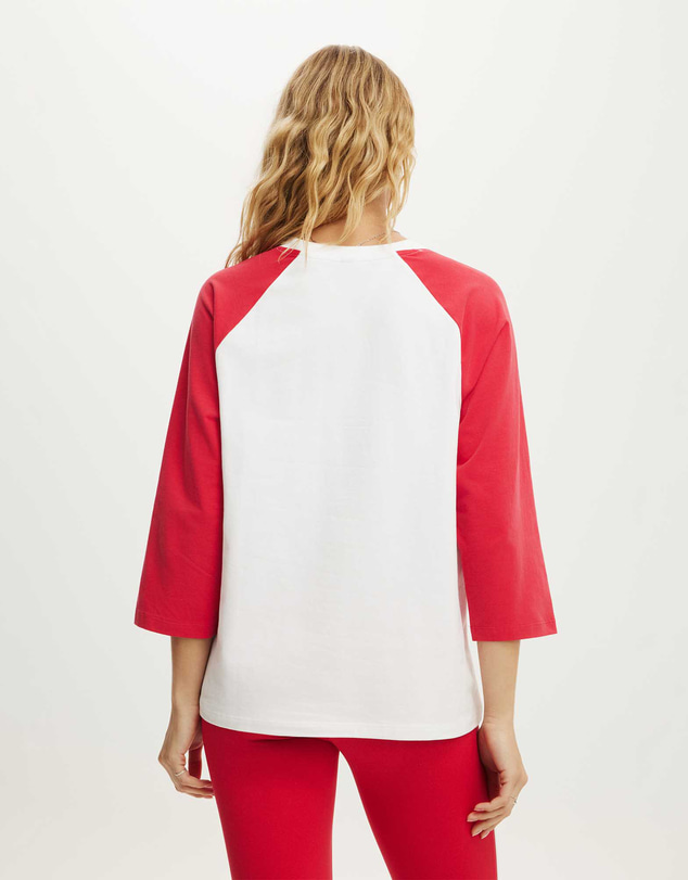 Cotton On Body Active - Active 3/4 Sleeve Graphic Raglan Tee