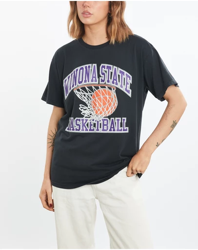 Vintage by The Real Deal - Pre Loved - Vintage Winona State McCown Maniacs Basketball Tee